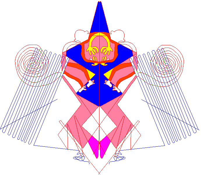 miroring Nazca Moonkey around the
central axis of the X-tree